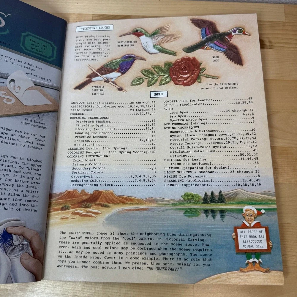 Vintage 1985 Coloring Leather Al Stohlman Tandy Leather Co Book 1942 Craft Guide